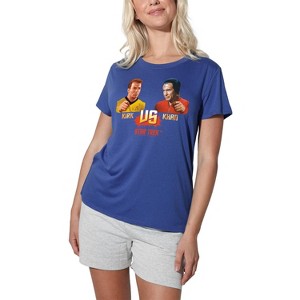 Women's Star Trekkirk Vs Khan Loose T-Shirt Royal - 1 of 4