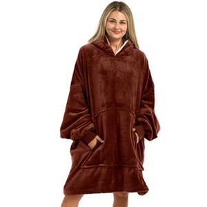 ADR Adult Wearable Blanket, Sweater Hoodie, Blanket with Sleeves for Men & Women Oversized Sweatshirt - 1 of 3