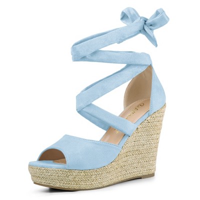 Womens blue sale wedges