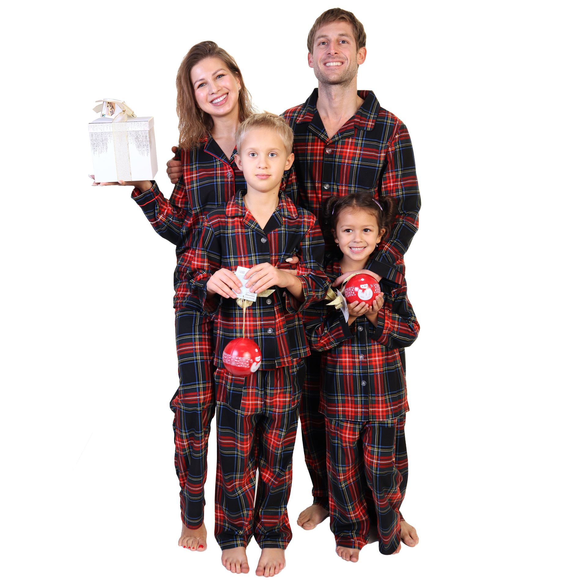 Angelina Womens Matching Holiday Christmas Flannel Family Pajama Set (1-Pack)