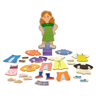 wooden doll dress up