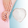 Unique Bargains Portable Heart-shaped Nail Art Palette White Gold Tone 1 Pc - 2 of 4