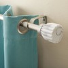 TOWN & COUNTRY LUXE Marbled Flute Single Indoor Curtain Rod and Finial Set - 2 of 2