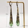 Indian Ethnic Teardrop Earrings: Vintage Silver with Crystal Dangle Design - 2 of 4