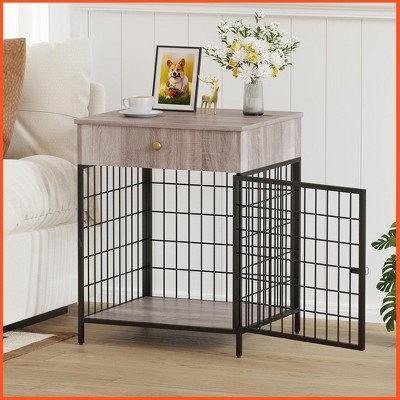 Decorative Dog Crate Furniture for Small Dog, Dog House Indoor, Decorative Dog Kennel with Drawer