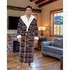ADR Men's Robe, Warm Plush Hooded Bathrobe Man, Full Length Fleece Robe Man with Hood - 2 of 4