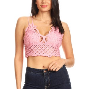 Anna-Kaci Women's Floral Lace Bralette Crop Top - 1 of 4