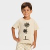 Grayson Mini Toddler Boys' French Terry Shorts and T-Shirt Set - Beige - 3 of 4