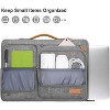 MaseiKar 360 Protective Laptop Bag,15 inch Computer Bags Compatible with MacBook Pro 16 inch,,Side Open Messenger Bag with 4 Zipper Pockets, Gray - 3 of 4
