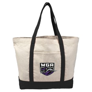 Middle Georgia State University Primary Logo Canvas Tote Bag With External Pocket, Reusable Shoulder Bag for Shopping, School, Beach - 1 of 4