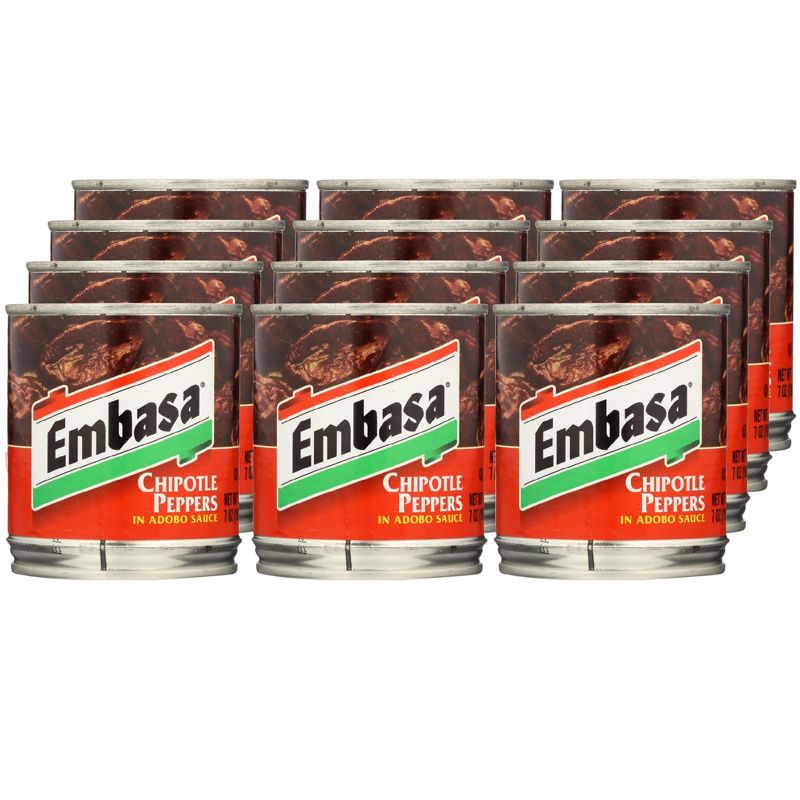 Embasa Chipotle Peppers in Adobo Sauce - Case of 12/7 oz, 1 of 8