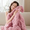 YOOCOZZ 50x60" Ruched Fur Throw Blanket - 4 of 4