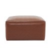 Okak Modern Comfortable Square Ottoman Bench Side Table Soft Upholstered Footrest Stool for Living Room, Hallway, Bedroom, Entryway - 4 of 4