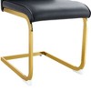 CAVINAS Modern Luxury Simple Arch Chair, PU High Resilience Dining Chair with Crazy Horse Texture and Arched Metal Leg - 4 of 4