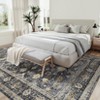 COZONY Vintage Washable Area Rug Distressed Floral Non-Slip Carpet, Soft Non-Shedding Throw Rug for Bedroom, Living Room, Dining, Entryway Nursery - 4 of 4