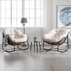 Dexmalle Patio Rattan Rocking Chair with Comfy Cushion - 3 of 4