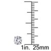 EVERLY JEWELRY |  10K White Gold 1 1/5 CT TGW Round Created White Sapphire Solitaire Earrings - 3 of 4