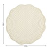 Aoibox Quilted Round Placemats Set of 6, Washable Cotton Fabric with Microfiber Filling for Kitchen Table, Flax Design - 2 of 4