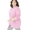 Woman Within Plus Size Fleece Baseball Jacket - 4 of 4