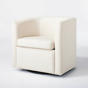 Vernon Upholstered Barrel Swivel Accent Chair - Threshold™ designed with Studio McGee - 1 of 4