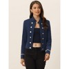 INSPIRE CHIC Women's Vintage Steampunk Open Front Button Decor Casual Jacket - 3 of 4