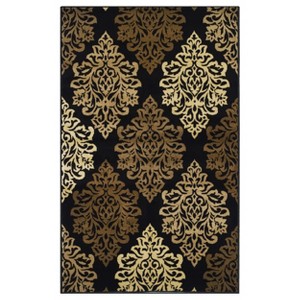 Contemporary Floral Damask Indoor Area Rug or Runner by Blue Nile Mills - 1 of 4