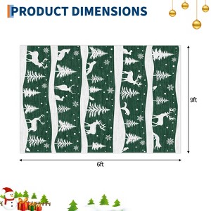 Christmas Area Rugs, Christmas Rugs with Xmas Tree Reindeer Snowflake for Holiday Decor,Low Pile Washable Rug for Dining Room, Bedroom - 1 of 4