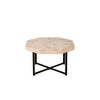 NicBex 30" Octagonal Coffee Table,Wooden Coffee Table with Cross Metal Legs,Farmhouse Center Table for Living Room - 2 of 4