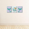 Big Dot of Happiness Let's Be Mermaids - Baby Girl Nursery Wall Art, Kids Room Decor & Home Decor - Gift Ideas - 7.5 x 10 inches - Set of 3 Prints - 3 of 4