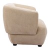 HomeRoots 39" Beige And Black Faux Shearling And Upholstered Arm Chair - 4 of 4