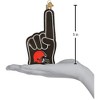 Old World Christmas Blown Glass Ornament for Christmas Tree, Cleveland Browns Foam Finger - image 4 of 4