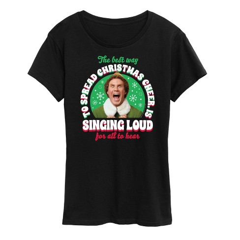 Women's - ELF - Christmas Singing Short Sleeve Graphic T-Shirt - image 1 of 4