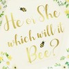 Sparkle and Bash Serves 24, 75 Pieces Gender Reveal Bee Theme Disposable Party Pack, He Or She What Will It Bee - 4 of 4