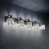 Crystal Matte Black Bathroom Vanity Light Modern Bathroom Vanity Light Fixtures Over Mirror Bath Wall Lighting, e26 Base - 3 of 4