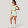 Anna-Kaci Active Women's Square Neck Cropped Active Tank with Contrast Trim and Built-In Bra for Light Support - 3 of 4