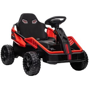 Qaba 24V Electric Car for Kids Battery Powered Kids Ride on Car with Remote Control, Spring Suspension Horn, Music, Lights, Aged 3-8 Years Old - 1 of 4