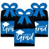 Big Dot of Happiness Blue Grad - Best is Yet to Come - Square Favor Gift Boxes -  Royal Blue Graduation Party Bow Boxes - Set of 12 - 2 of 4