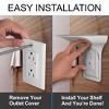 5 Star Super Deals Wall Outlet Shelf Organizer - Space-Saving Socket Stand Holder for Kitchen & Bathroom, Holds 10lbs - Ideal for Phones - 3 of 4
