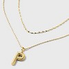 14K Gold Dipped Cubic Zirconia Duo Initial Multi-Strand Necklace - A New Day™ Gold - 4 of 4