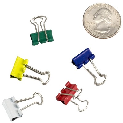 micro binder clips assorted colors