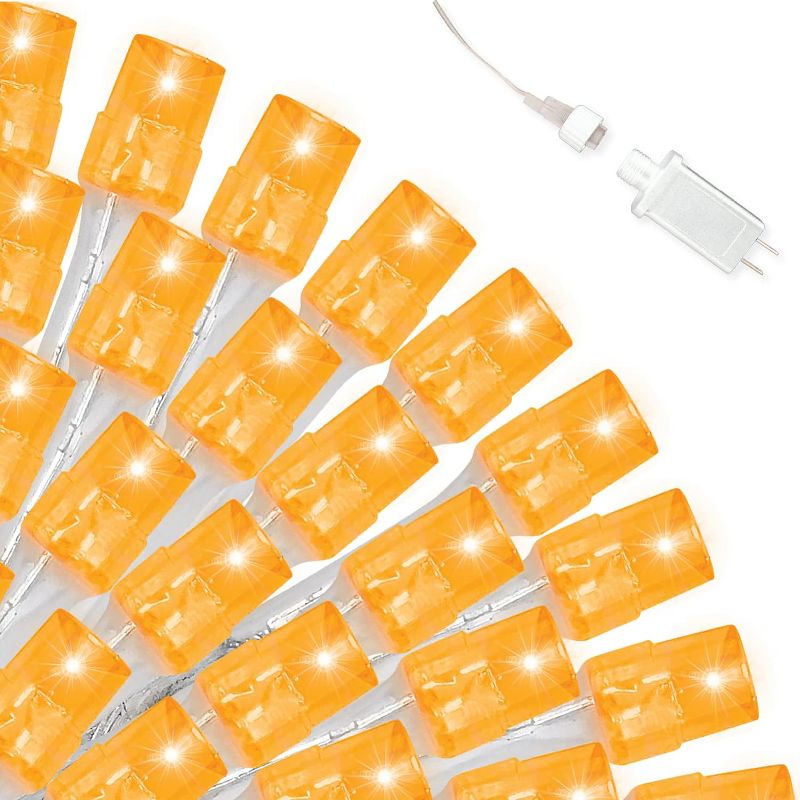 Joiedomi 300 Orange LED Clear Wire String Lights, 8 Modes, 2 of 5
