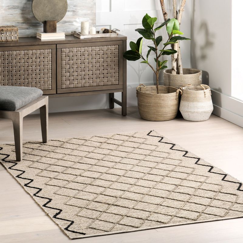nuLOOM Asa Trellis Seagrass and Jute Blend Area Rug, 2 of 10