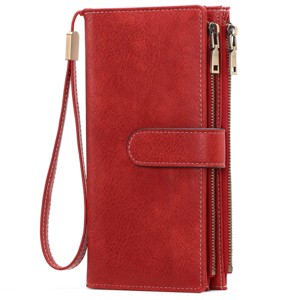 FATMOON Womens Wallets,Large Capacity Credit Card Holder RFID,Wallet Women Double Zipper Pocket Leather Bifold Ladies Wristlet Clutch Wallet - 1 of 4