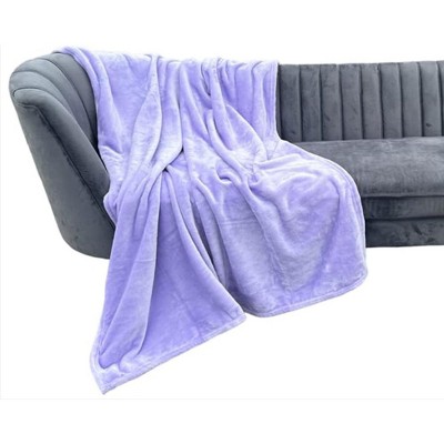 Continental Bedding Fleece Throw Blanket 50x70 Inches Lavender : Target