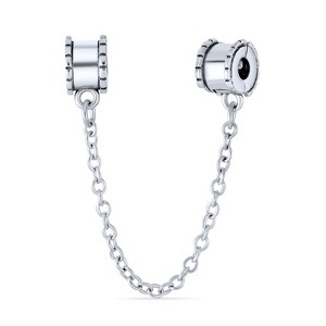 CYMYSS Charms Femme Charms Et Breloques Pour Femme 925 Argent Chaîne De Sécurité Spacer Stopper Stoppeur/Bloqueur Perles Cadeaux Pour Votre Petite Amie, Votre Mère (En Forme De Cœur