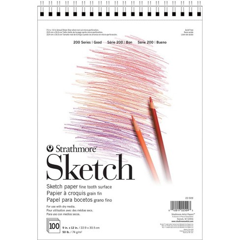 9x12 Spiral Sketch Paper Pad Dots 100 Sheets - Strathmore