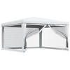 vidaXL Party Tent with 4 Mesh Sidewalls 13.1'x13.1' White - 2 of 4