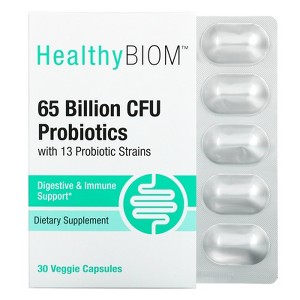 HealthyBiom 65 Billion CFUs Probiotics, 30 Veggie Capsules - 1 of 3