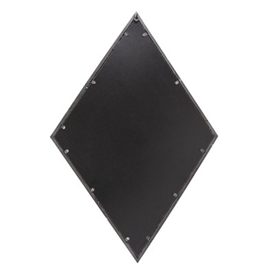 Antique Silver Diamond Windowpane Mirror 10.5"x16.5"