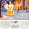 Resenkos 5.2-Ft Lighted Angel Artificial Christmas Tree with Warm White LEDs - Golden/White - 2 of 4